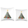 Christmas Tree Mason Trowel Bricklayer Bricklaying Throw Pillow
