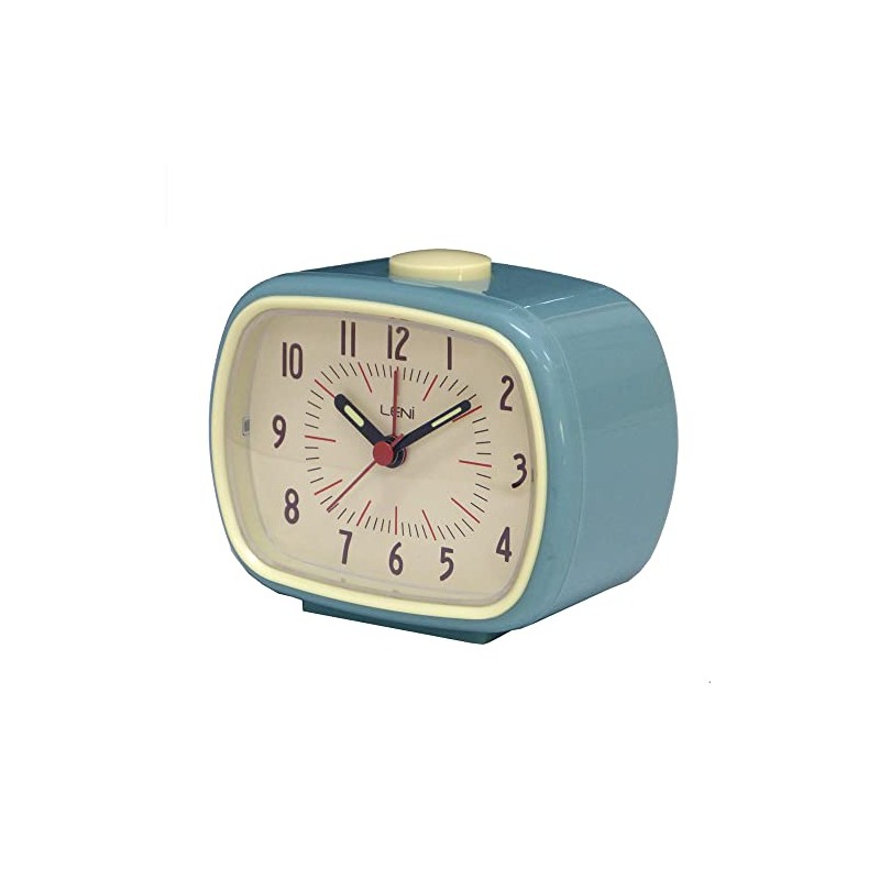 Leni 62020SBL Retro Alarm Clock Smokey Blue