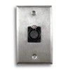 Single Gang Stainless Steel Wall Plate with XLR Female Single