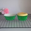Huaswan Bold Green Foil Cupcake Liners Standard Paper Baking Cups