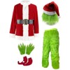Christmas Costume for Men, Green Big Monster Adult 7PCS Deluxe