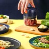 Garlic Chopper Electric Portable Blue 3 Blade Design 250mg Capacity