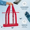 Handy Laundry Clear Tote Bag - Zipper Closure, Long Shoulder