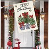Christmas House Flag 28x40 Inch Large Winter Pine Trees Farmhouse