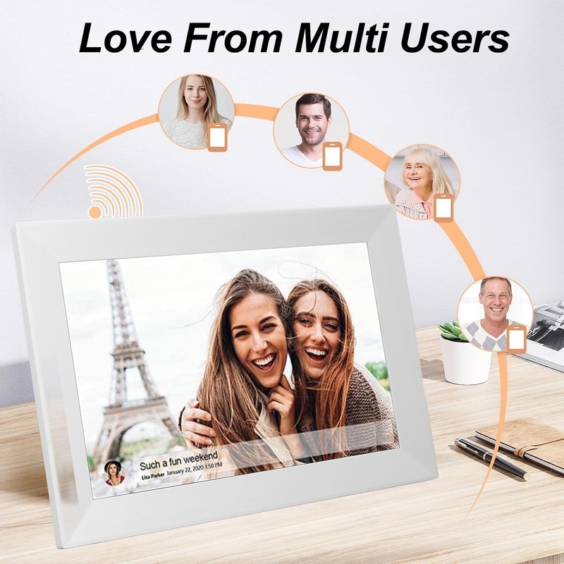 10.1 Inch Digital Picture Frame 1280x800 HD Touchscreen Auto Rotate
