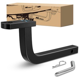 Nilight Trailer Hitch Ball Mount with 1/2" Hitch Pin Clip Fits 1-1/4 Inch Receiver 3,500 lbs 3/4 Inch Hole 5 Inch Rise,