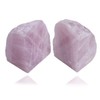AMOYSTONE 1Pair Natural Crystals Stone Heavy Duty Bookends for Home