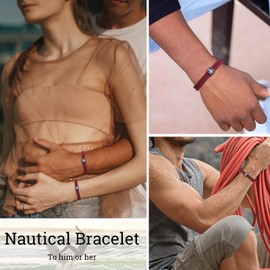 TempBeau Mens Bracelet Black Cross Braided Men Bracelet Adjustable 1 Pack 2 Pieces Paracord Christian Faith for Him Dad Son Boyfriend Husband Women Jewelry Gifts, Stainless Steel