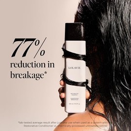 LolaVie Champú restaurador – 8.5 oz – Repara el aspecto de daños, protege de la rotura, reduce el encrespamiento para un cabello 12 veces más suave y 