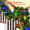 Christmas Garland with Lights 9FT, Battery Powered 50 LED Lights,