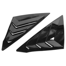 IKON MOTORSPORTS, Window Louver Compatible with 2022-2025 Honda Civic 11th Gen 4-Door Sedan, Gloss Black ABS Plastic Side Vent Window Scoop Louver Cover Trim Pair