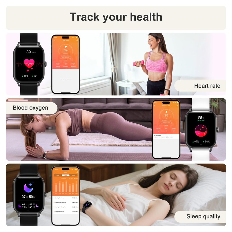 Colesma Smart Watches for Women,1.85" Fitness Tracker Watch Answer/Make Call,IP68