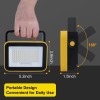 T-SUN 2PCS Rechargeable Work Light LED Battery Flood Light Outdoor