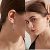 Miaofu Women's Hanging Earrings Long Hanging Infinity Earrings Silver 925