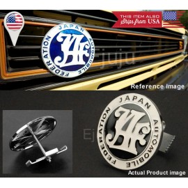 SDeelCase Japan Automobile Federation JDM JAF Black Emblem Badge For Toyota Front Grille