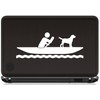 Guy Kayaking with Dog Kayak Decal Sticker for Car Window