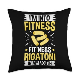 Rigatoni Pasta Noodles Recipes Italian Sauce Maker Throw Pillow, 18x18, Multicolor