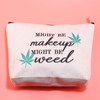 JXGZSO Funny Weed Makeup Bag with Zipper Gifts for Women