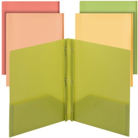 Mr. Pen- Plastic Folders with Pockets and Prong, 5 Pack, Assorted Colors, Pocket Folders, Folders with Prongs, File Folders with Fasteners, 2 Pocket Folder, Folder with Pockets, Two Pocket Folder