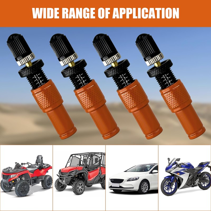 4 Pcs Tire Deflators, 10-30 PSI Adjustable Deflation for Offroad