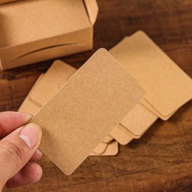 Pack of 400 Kraft Paper Cards, Blank Paper Cards, Cards for Self-Design, Postcards Blank, DIY Business Cards Paper with Punch Pliers and 5 × Iron Ring, for Graffiti Message, Gift, Tag, School, Home