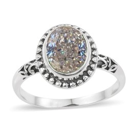 925 Sterling Silver Ring for Womens, Cubic-Zirconia Gemstone Unique Handcrafted Ring