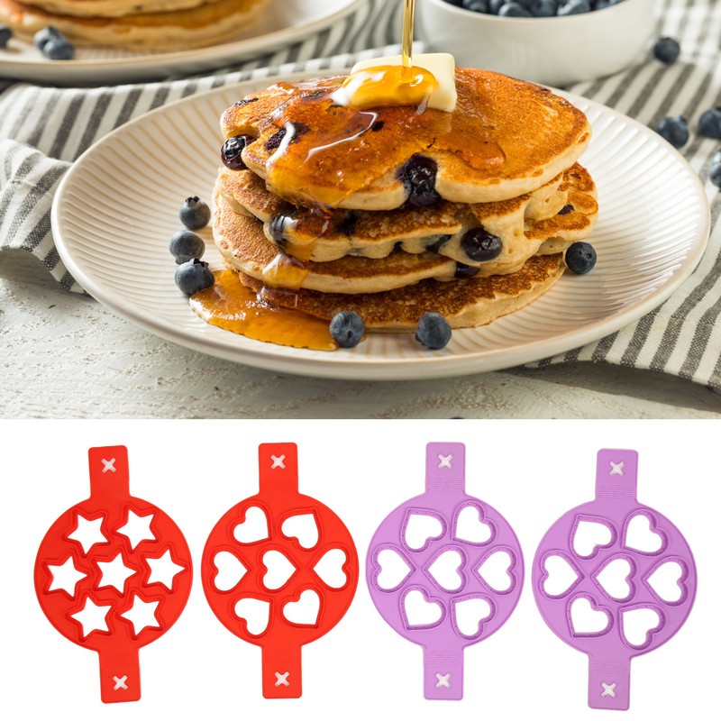 4pcs Pancake Mold 7 Hole Silicone Eggs Making Mold Nonstick