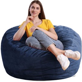 breadsac Bean Bag Chairs, Memory Foam Stuffing Bean Bag Chair for Adults/Teens/Kids, Velvet Lazy Sofa Furniture with Removable High-Rebound Memory Foam for Living Room Bedroom College Dorm
