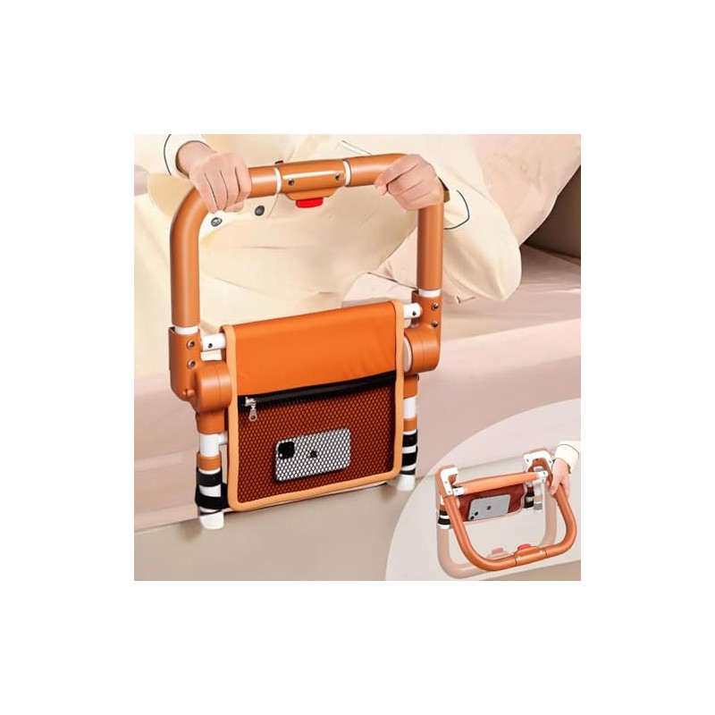 Foldable Bed Guard, Bed Rails for Elderly Adults, Adjustable in