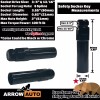 ARROW 20x Black M12x1.5 Spline Cone Lug Bolt 40mmShank Fit