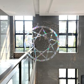 Prism Window Stickers for Bird Strikes, Anti-Collision Stickers, Prevent Birds from Flying in Windows (Mandala, 10 Pack)