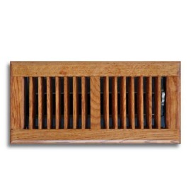 T.A. Industries New Oak Floor Diffuser Wood 4 In. x 10 In. 2-Way Air Register Vent Cover Heating