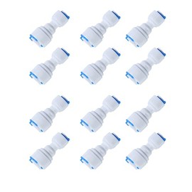 3/8-inch x 1/4-inch 6 pcs T and 6 pcs I Tube Quick Push in Connector for RO Water System (3/8-inch x 1/4-inch-12pcs)