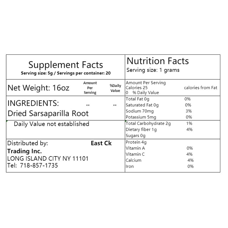 Greenlike Sarsaparilla Root Tu Fu Ling 土茯苓 切土茯苓片 16oz