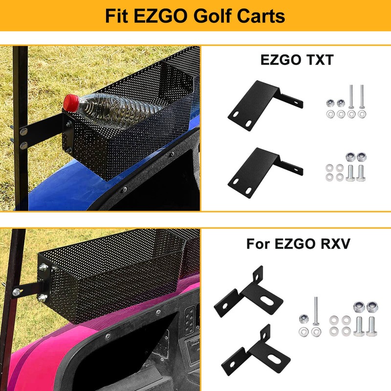 LEAPGOMAX Golf Cart Basket Front Inner Fit EZGO TXT &
