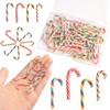 HADDIY Christmas Mini Candy Canes Decorations,60 Pcs Polymer Clay Canes