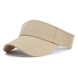 Bakicey Summer Sun Protection Sun Hat with Large Brim Women's Man Visor Cap for Outdoor Sports Beach Hat Golf Tennis, khaki