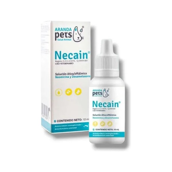 Necain Solución Ótica Y Oftálmica Para Perro Gato 10ml