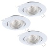 Eglo Recessed Light Die-Cast Aluminium 5 W, White, 3 Units