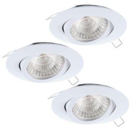 Eglo Recessed Light Die-Cast Aluminium 5 W, White, 3 Units