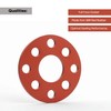 U-Turn - 4 inch Red Rubber Flange Gasket 1/8 Thick,