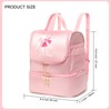 SEHXIM Ballet Dance Backpack with Separate Shoe Compartment,Cute Ballet Dance