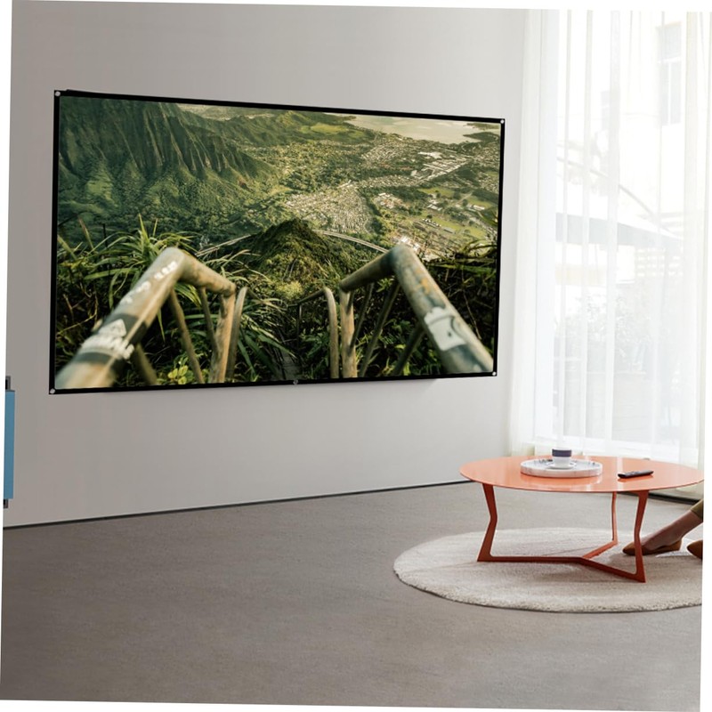 SHINEOFI 1Set Portable Folding Projector Screen Cloth for Outdoor and