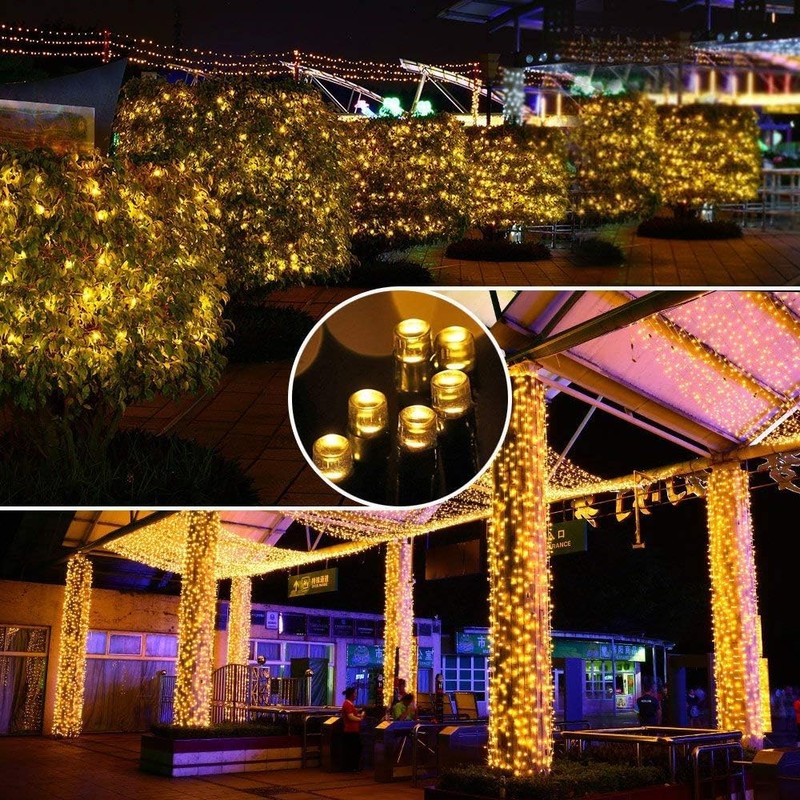 Joomer Solar Christmas String Lights - 39FT 100LED 8 Lighting