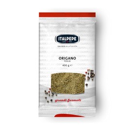 Italpepe, Foglie di Origano, Ideale da Utilizzare per Dare a Sughi, Insalate e Farciture di Carni, per Aromatizzare Pizza, Frittate e Focacce, Confezione da 400 g