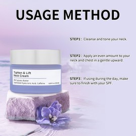 Tighten and Lift Neck Firming Cream, Neck Creams for Tightening & Lifting Sagging Skin & Hydrating, Help Reduce Fine Lines & Wrinkles