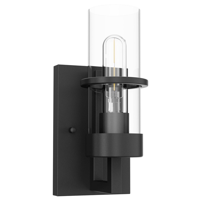 Tipace Black Wall Light Fixtures,Industrial Wall Sconces Clear Glass Wall