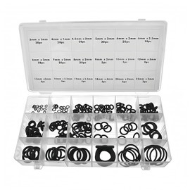 MACHSWON 225 Pcs Nitrile Rubber O-Rings Gasket Kit Metric Sealing O-Ring Washers Assortment Set Gasket O Rings Seal Grommets