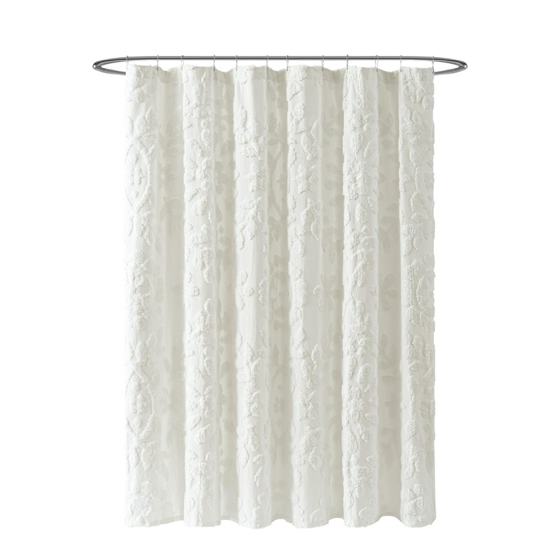 Peri Home 100% Cotton Fabric Shower Curtain for Bathroom, 72