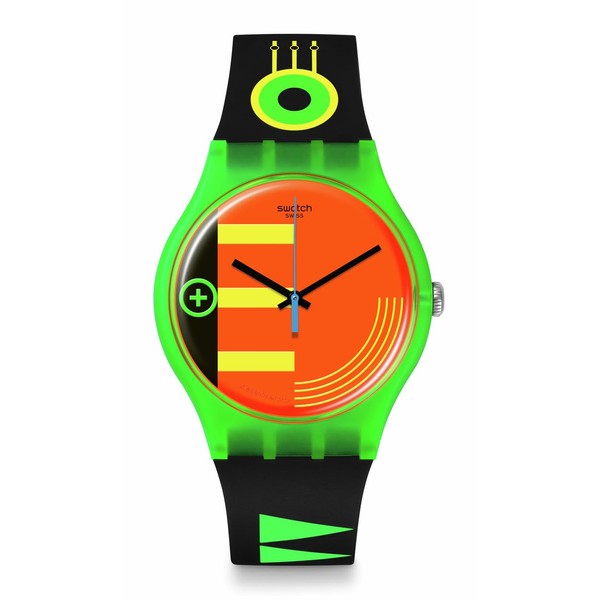 Swatch Casual Watch Green Quartz Bio-sourced NEON Rider